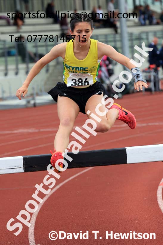 Senior and Under-20s Womens 2000 metres steeplechase, 2024 Northern Senior and Under-20s Track and Field Champs, Middlesbrough.  Photo: David T. Hewitson/Sports for All Pics